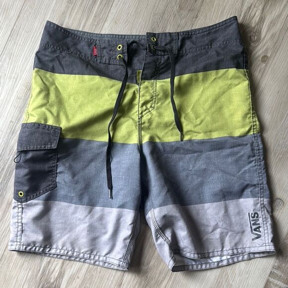 Van’s Striped Board Short Swim Trunks Size 32 - Picture 1 of 4